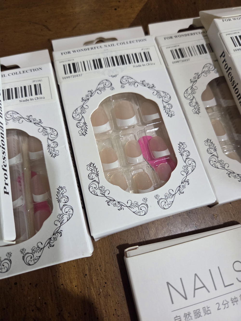 Assorted Glue-On Articial Nail Sets French Manicure x7, Black x1, Purple x1 KISS - Picture 5 of 7